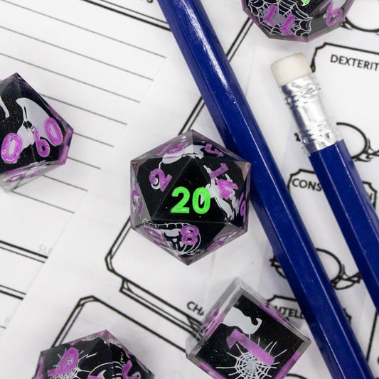 Ghostly Ghouls - Glow in the Dark Dice Set