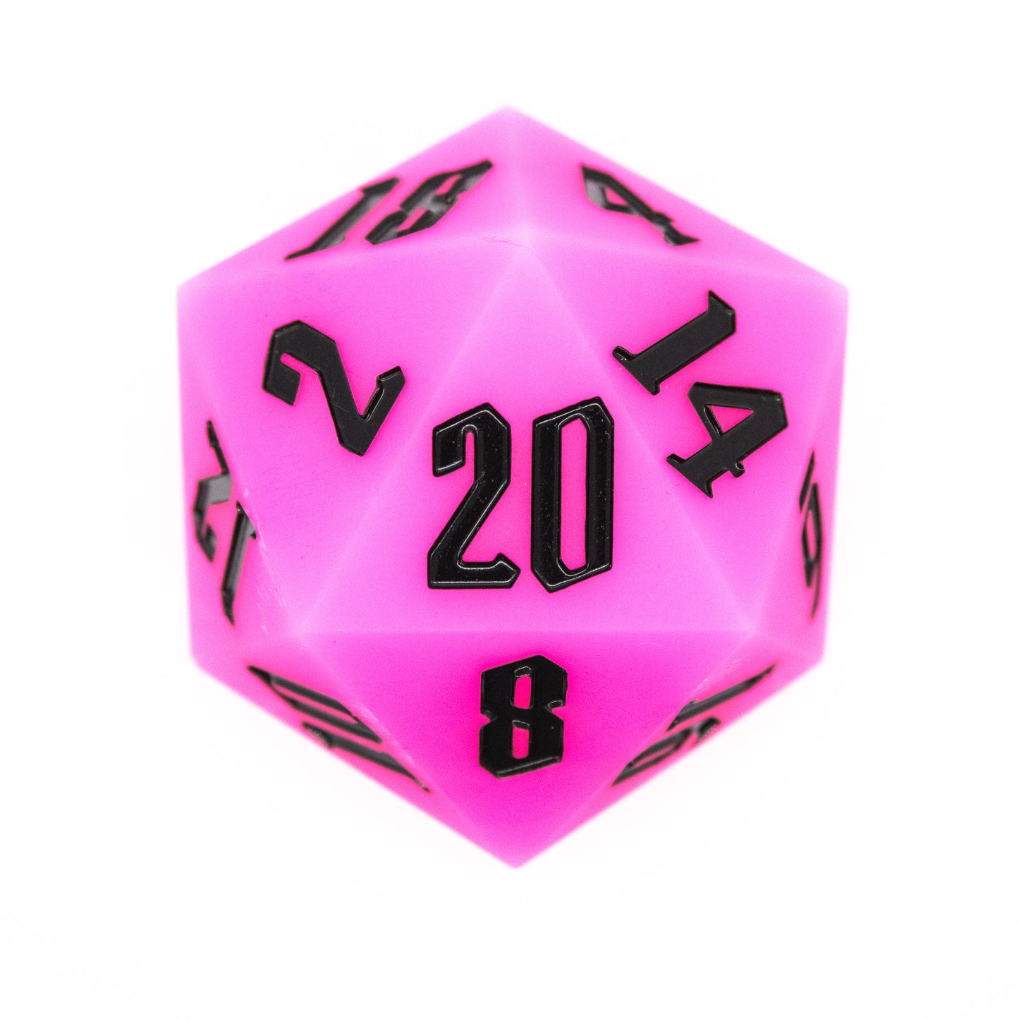 Pink Glow in the Dark Chonk D20