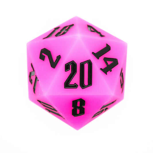 Chonk D20 - Glow in the Dark Pink