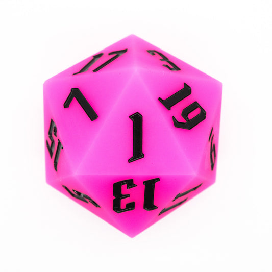 Chonk D20 - Glow in the Dark Pink