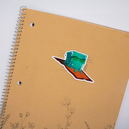 Gelatinous Cube Beach Blanket Sticker