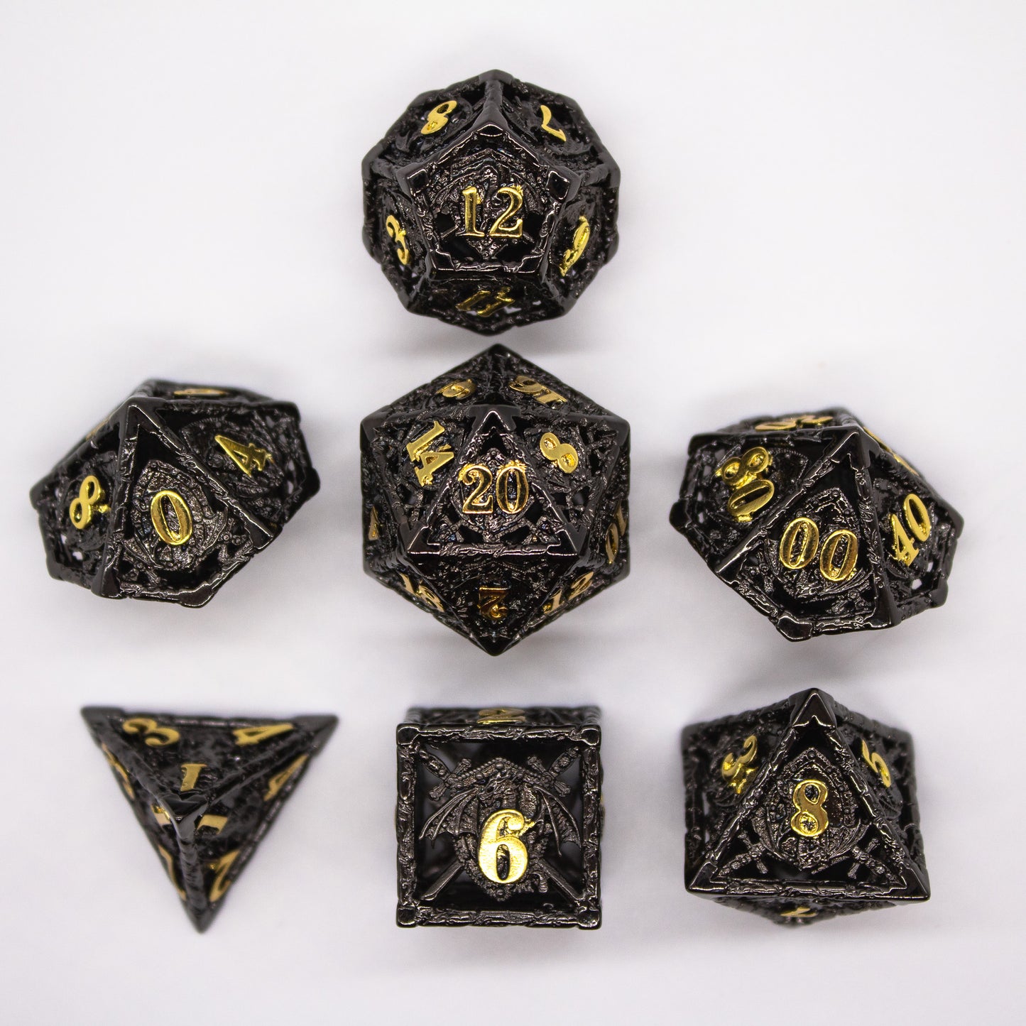 Hollow Metal Dragon - Black & Gold