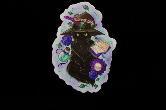 Chaotic Cat Wizard Sticker