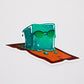 Gelatinous Cube Beach Blanket Sticker