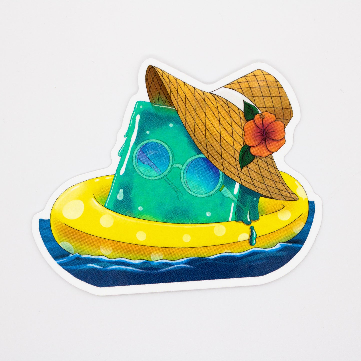 Gelatinous Cube Pool Floaty Sticker